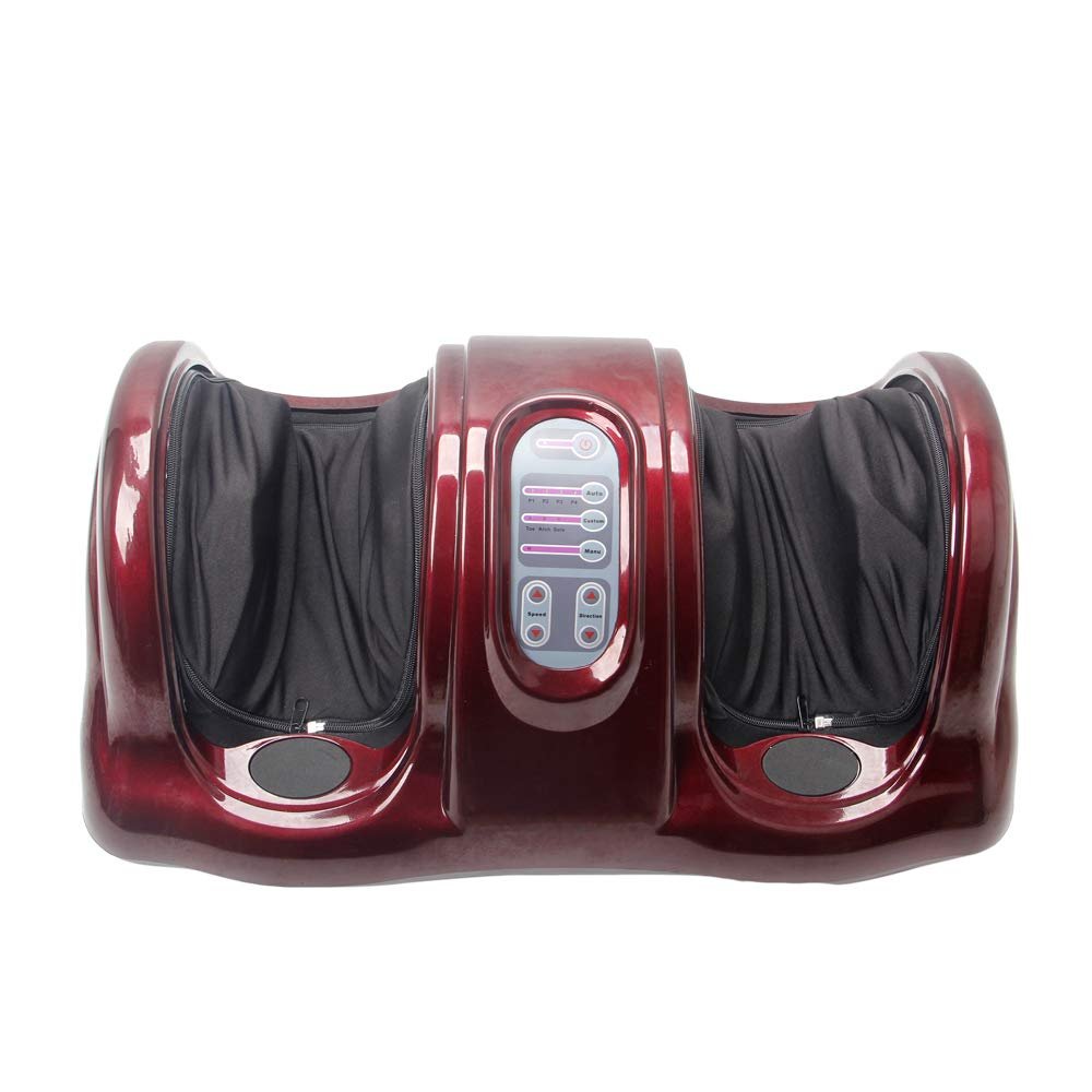 Alivinghome Foot Massager for Foot, Ankle, Nerve Pain with Remote Control, 3 Gears Massage Speed, 5 Massage Modes with Remote (Red)