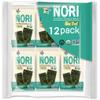 KIMNORI Organic Roasted Seaweed Snack  Sea Salt Seasoned Nori Sheets  Gluten-Free, Non-GMO & Kosher Healthy Snacks  Premium Made in USA  12 Pack (4g Each) view 1