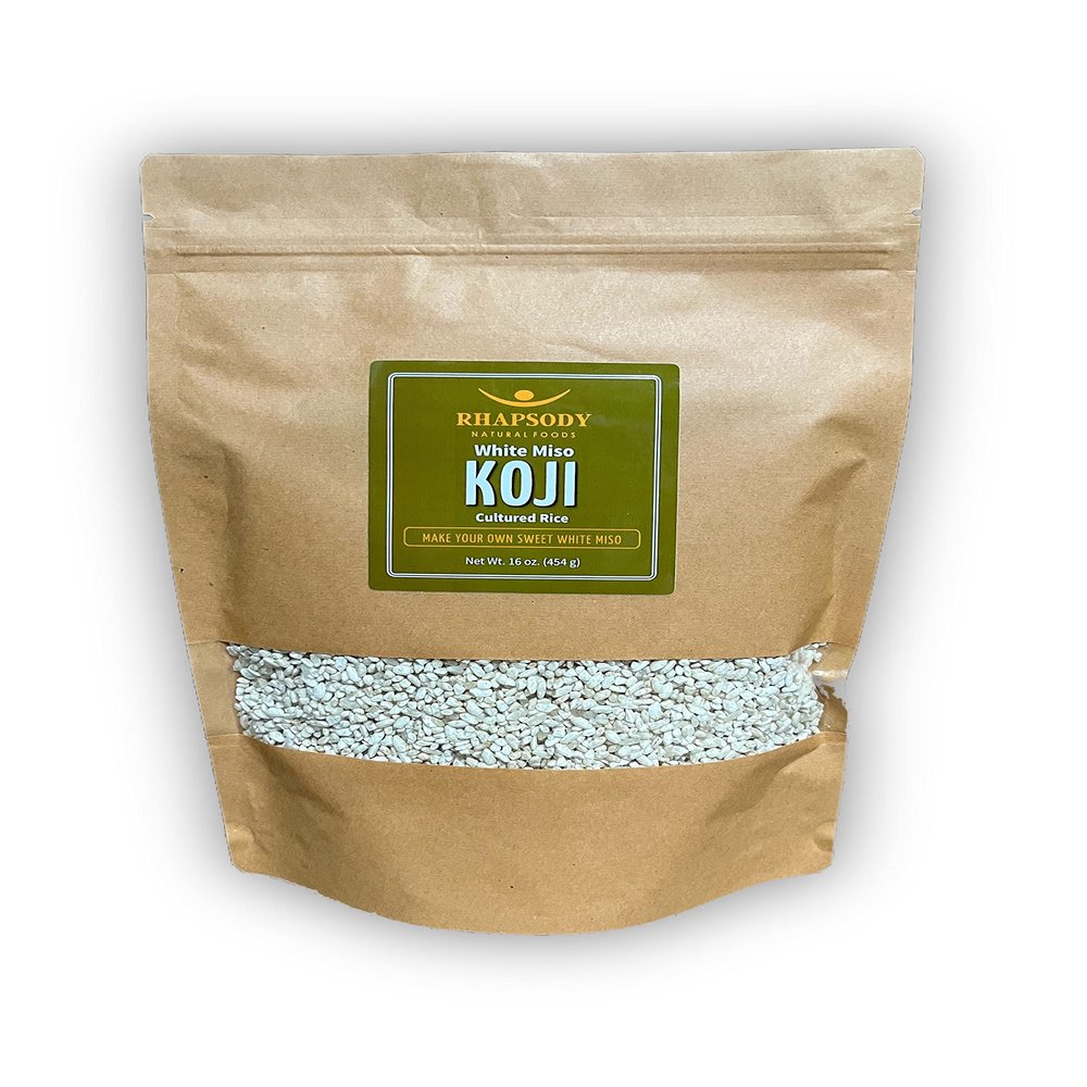 RHAPSODY ORGANIC KOJI - Made in Vermont, USA - Sweet Miso Koji/Shio Koji, 16 oz