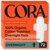 Cora 100% Organic Cotton Topsheet Pads (72 Overnight Pads) view 1