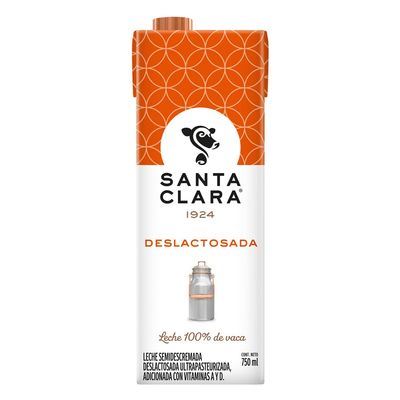Santa Clara 6 Pack Leche Deslactosada 750 ml cada uno.