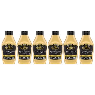 Maille Mustard Dijon Originale Squeeze 8.9 Oz, Pack Of 6, 8.9 Oz