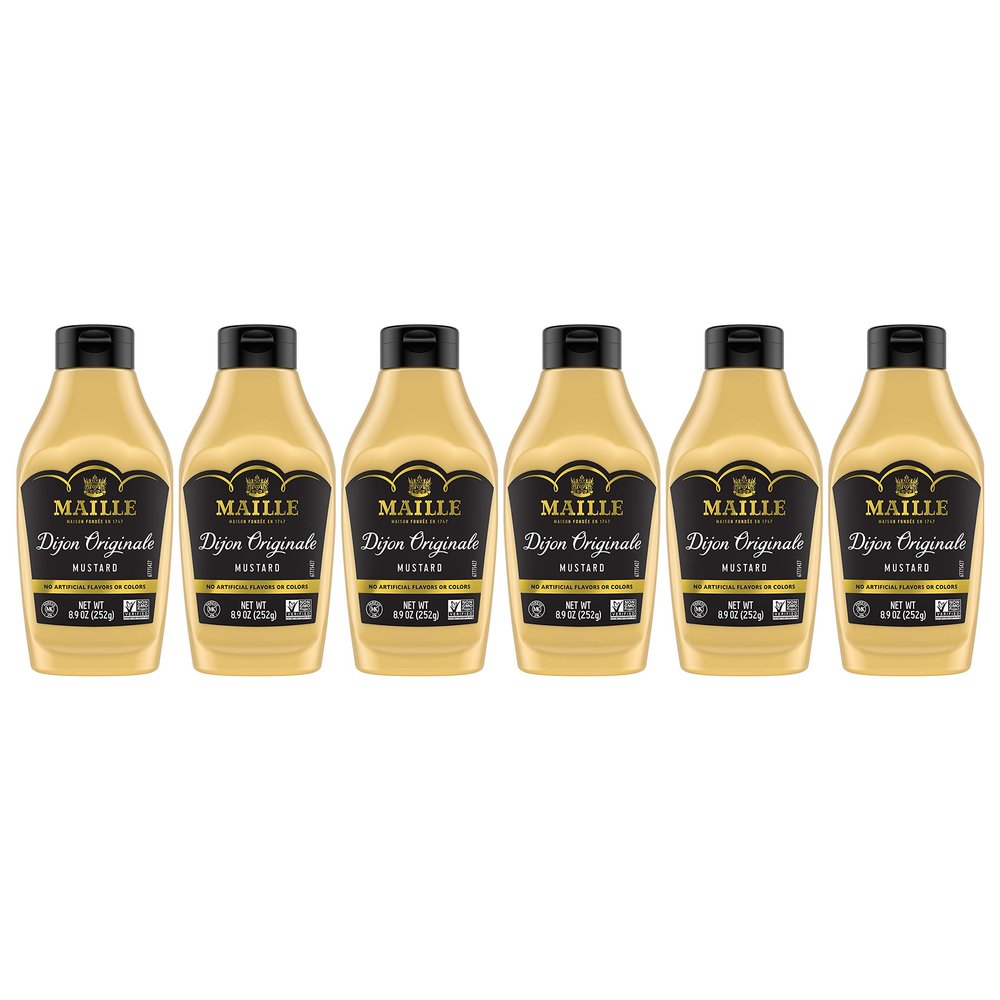 Maille Mustard Dijon Originale Squeeze 8.9 Oz, Pack Of 6, 8.9 Oz
