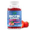 Biotin 10,000mcg Gummies for Hair Growth, Skin & Nails (100 Count) - 2x Maximum Strength Biotin Vitamins for Women & Men - Gluten-Free, Vegan, Non-GMO, Great Tasting Strawberry Flavor - 100 Gummies view 1
