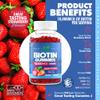 Biotin 10,000mcg Gummies for Hair Growth, Skin & Nails (100 Count) - 2x Maximum Strength Biotin Vitamins for Women & Men - Gluten-Free, Vegan, Non-GMO, Great Tasting Strawberry Flavor - 100 Gummies view 3