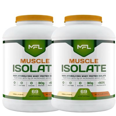 MUSCLE FOOD LABS Muscle Isolate Protein, 5 pounds - 2 Pack (Vanilla)
