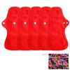 6Pcs Resuable Waterproof Menstrual Pad Sets Including 1Pc Mini Wet Bag and 5Pcs Heavy Flow Red Color Microfleece Stay Dry Menstrual Pads Mama Cloth Sanitary Napkins view 2