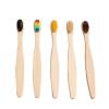 Bamboo Toothbrush,5 PCS Reusable Soft Bristle Toothbrush Wooden Tip Eco Friendly Adults and Children Charcoal Toothbrush(Color Random) (Adult) view 1