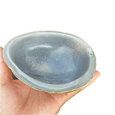 1pc 10cm Hand Carved Polish Natural Agate Quartz Crystal Gemstone Bowls for Drinking wash Healing