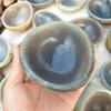 1pc 10cm Hand Carved Polish Natural Agate Quartz Crystal Gemstone Bowls for Drinking wash Healing view 2