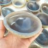 1pc 10cm Hand Carved Polish Natural Agate Quartz Crystal Gemstone Bowls for Drinking wash Healing view 4