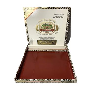 Arturo Fuente Premium Wood Cigar Box Case for Crafts, Guitars or Storage (Chateau Fuente Maduro)