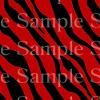 1/2 Sheet - Black & Red Zebra Print Birthday - D24491 - 2D Edible Cake Cupcake Party Topper view 1