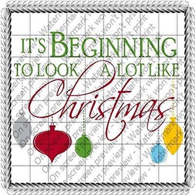 2.5x3" (8 Per Sheet) - Beginning to Look a lot like Christmas - D20709-2D Edible Cake Cupcake Party Topper