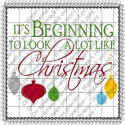 1/4 Sheet - Beginning to Look a lot like Christmas - D20709 - 2D Edible Cake Cupcake Party Topper