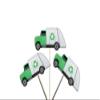 12 Count - GARBAGE TRUCK/RECYCLE TRUCK Cupcake Toppers view 1