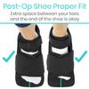 Vive Wedge Post-Op Shoe - Offloading Boot for Heel or Ankle Pain - Medical Foot Recovery for Bone or Soft Tissue Surgery, Fracture, Plantar Fasciitis, Ulcerations, Feet (Small) view 4
