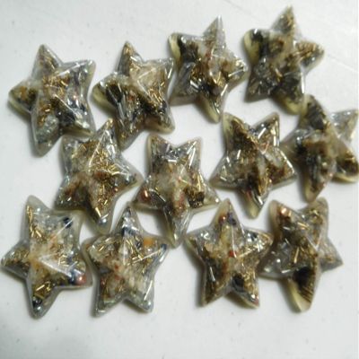 25 Five Pointed Stars Crystal Orgone Generator Energy Accumulator 7.83/432/528Hz/Advance Harmonics Many Beautiful Ingredients!! Five pntd Stars (25)