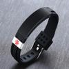 Hisatan Free Engraving Medical Alert ID Bracelets Adjustable Silicone Silicon and Stainless Steel Emergency Wristband for Men and Women, Type 2 Diabetes view 3