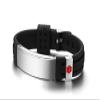 Hisatan Free Engraving Medical Alert ID Bracelets Adjustable Silicone Silicon and Stainless Steel Emergency Wristband for Men and Women, Type 1 Diabetes view 4