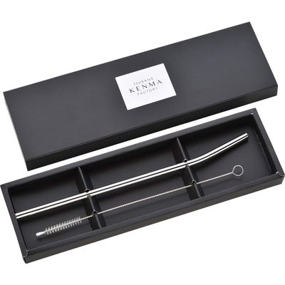 Wahei Freiz ME-7159 Stainless Steel Straw with Brush, Made in Japan, Tsubame Polishing Factory