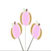 12 Count - PUMPKIN PINK AND GOLD Cupcake Toppers view 1