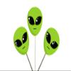 12 Count - ALIEN HEAD Cupcake Toppers view 1