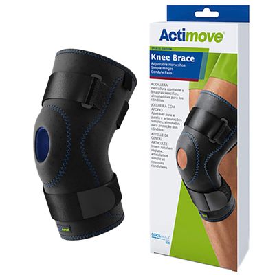 Actimove Knee Brace Adjustable Horseshoe, Simple Hinges, Condyle Pads 3X-Large Black