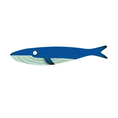 Bordallo Pinheiro + Sardine + Azores by Joo VAZ de Carvalho + H 1" W 7" L 1" + Multicolor
