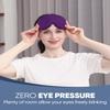 MZOO Luxury Sleep Eye Mask for Side Sleeper Men Women, Zero Eye Pressure 3D Sleeping Mask, Light Blocking Patented Design Night Blindfold, Soft Eye Shade Cover for Travel, Purple view 2
