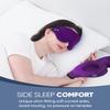 MZOO Luxury Sleep Eye Mask for Side Sleeper Men Women, Zero Eye Pressure 3D Sleeping Mask, Light Blocking Patented Design Night Blindfold, Soft Eye Shade Cover for Travel, Purple view 3
