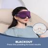 MZOO Luxury Sleep Eye Mask for Side Sleeper Men Women, Zero Eye Pressure 3D Sleeping Mask, Light Blocking Patented Design Night Blindfold, Soft Eye Shade Cover for Travel, Purple view 4
