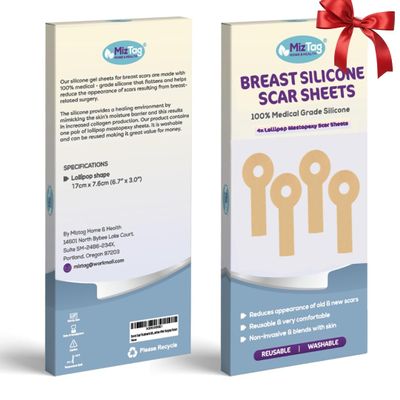 Silicone Scar Sheets for Breast Lift Mastopexy Medical Grade Reusable Breast Surgery Scar Sheets Soft Flexible and Comfortable Under Post-Op Bra