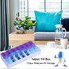 14 Grids 7 Days Weekly Pill Case Medicine Tablet Dispenser Organizer Pill Box Splitters Jewelry Storage Box with Clip Lids view 2