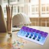 14 Grids 7 Days Weekly Pill Case Medicine Tablet Dispenser Organizer Pill Box Splitters Jewelry Storage Box with Clip Lids view 3