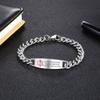 Custom Medical Alert Bracelet for Men Women  Waterproof Titanium Steel Emergency ID Bracelet with Free Engraving  Medical Wristband Bracelet for Him and Her (Silver, 7.2 inches) view 4