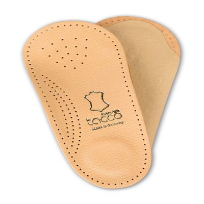 3/4 Light Orthotic Shoe Insoles Inserts Tacco Elastic Light Arch Support and Shock Absorbing Pads Vegetable Tanned Leather Made in Germany (39 EUR/US L8)