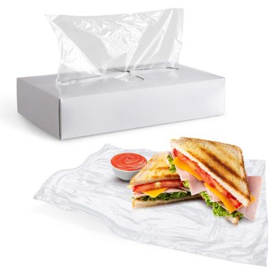 APQ Clear Plastic Sheets, 12 x 10.75 Inch. Pack of 10,000 Sandwich Wraps