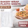 APQ Clear Plastic Sheets, 12 x 10.75 Inch. Pack of 10,000 Sandwich Wraps view 2