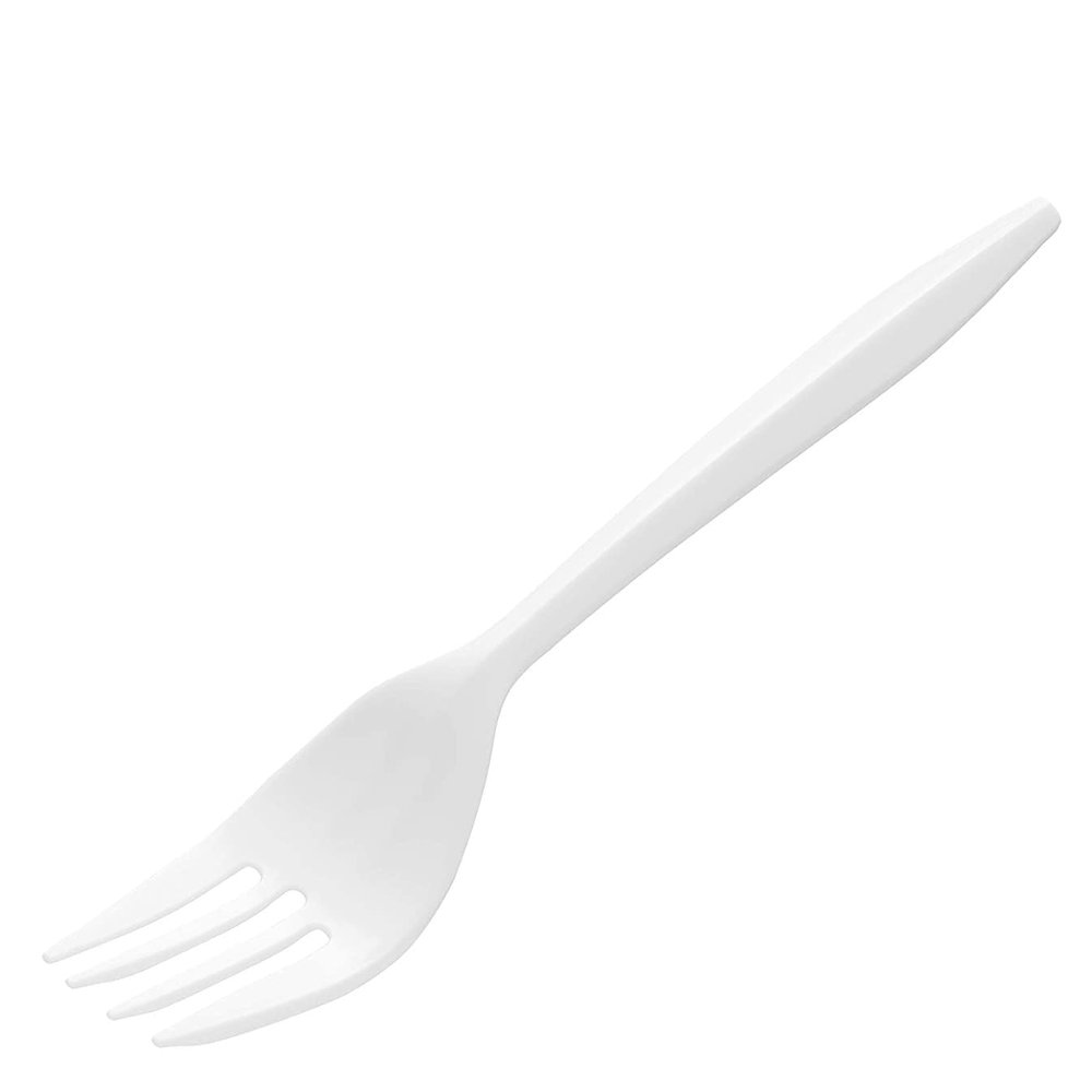 [2000 Count] Disposable Heavy Weight Individually Poly Wrapped White Fork - Disposable Cutlery Kit, Perfect for Lunch, Meal Prep, On the Go, To go, Catering, Restaurants, BBQ and Parties by EcoQuality