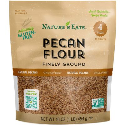 Natures Eats Pecan Flour 16 Oz - Finely Ground - All Natural Gluten Free & Grain Free Flour - Keto Friendly Baking Alternative - Non Gmo, Vegan Nut Meal