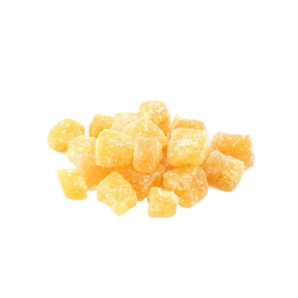 Amrita Crystallized Ginger Chunks 1 lb Sweetened | Vegan, non-GMO, Gluten Free, Peanut Free, Soy Free, Dairy Free | Packed Fresh in Resealable Bags | Candied Ginger Chunks for Baking or Snacking