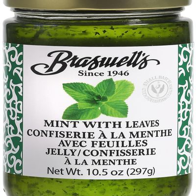 Braswells Mint Jelly with Leaves Small-Batch, Renowned Specialty, Made in USA, Since 1946 (10.5 Ounce, Pack of 2)