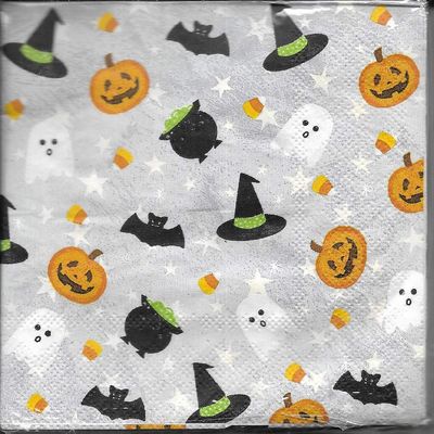 Molly & Rex Beverage Napkins"Halloween Pattern" 40 Count