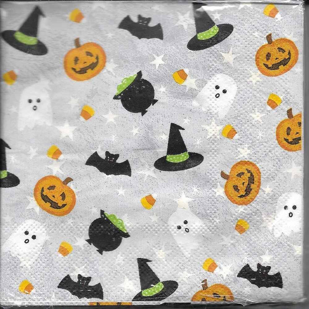 Molly & Rex Beverage Napkins"Halloween Pattern" 40 Count