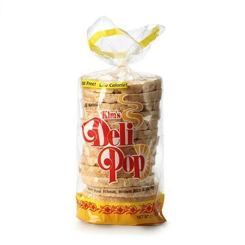 Kims Deli Pop Multigrain Crisps, Original, 3 Pack | Air Popped Wheat & Brown Rice Snack | 50 Calories per Serving | Vegan, Sugar Free, Low Fat
