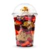 [200 SET]HAKOWARE 16oz Ultra Clear Disposable Plastic Cold Cups with Open Hole Dome Lids, PET Party Drinking Cups, Iced Coffee Smoothie Cold everage, Dubai Chocolate Strawberry Cups view 1
