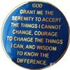 10 Year AA Medallion Dusty Blue Color Gold Plated Chip view 2