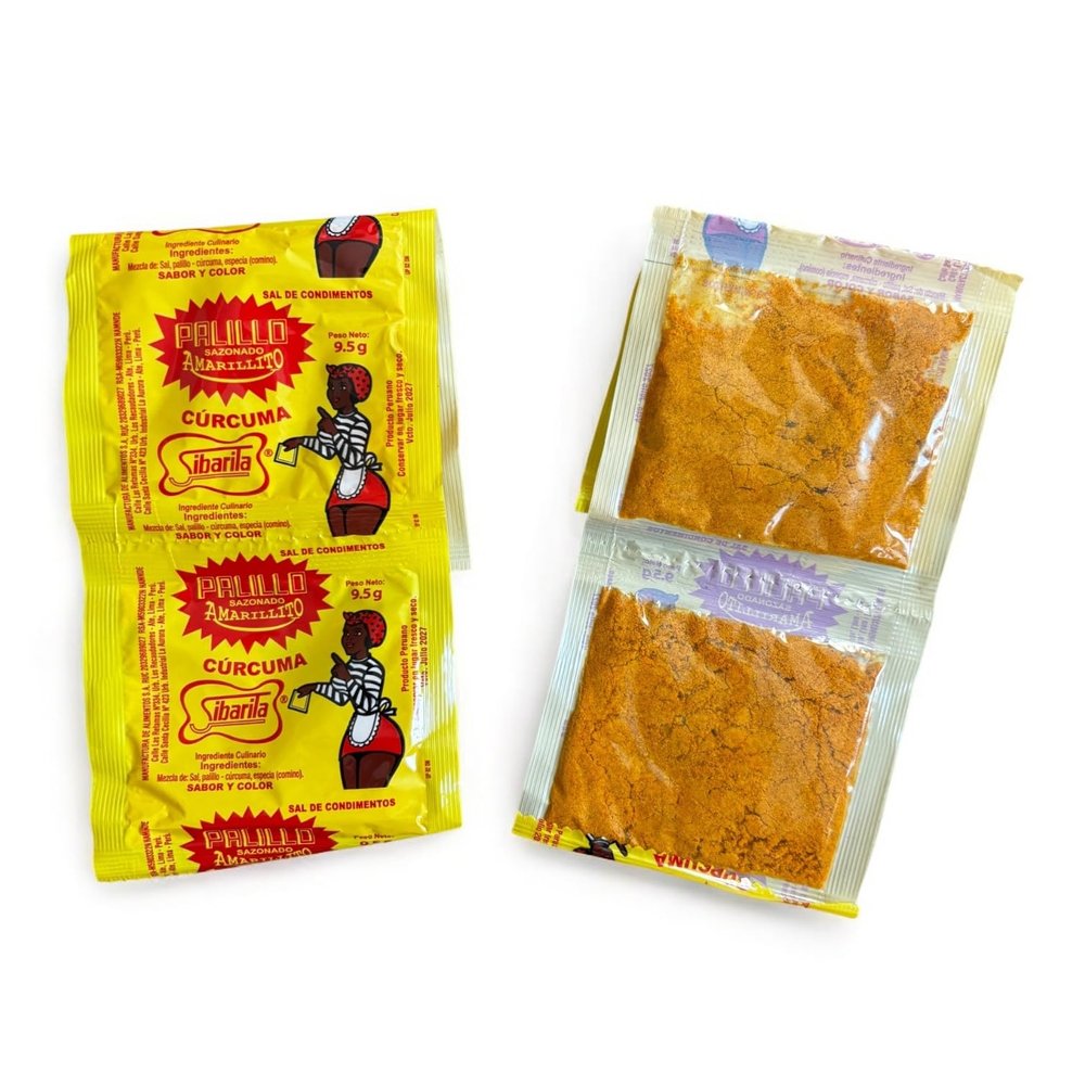 6-Pack Sibarita Turmeric Palillo Curcuma, Peruvian Seasoning, 2oz (6Pack x 0.34Oz)