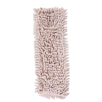 Mop Pads Cloth - Flat Replacement Heads Fiber Material Long Lasting Pad for Wet Or Dry Floor (Cream-coloured)